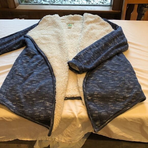 Green Tea Shawl/Jacket Blue with white flecks XL - Picture 6 of 6